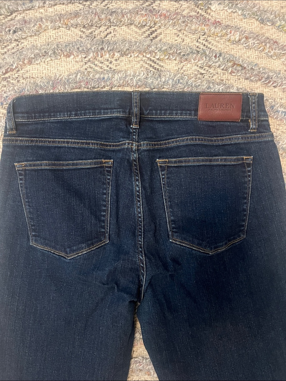 Lauren Ralph Lauren Women's Dark Indigo Straight Leg Jeans-size 10 - Picture 4 of 6